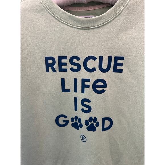 LIFE IS GOOD | Green Rescue Life Is Good Sweatshirt | Small - Picture 4 of 9